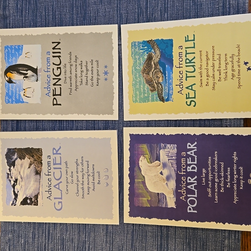 COPY - Set of 4 Nature-Themed Advice Cards